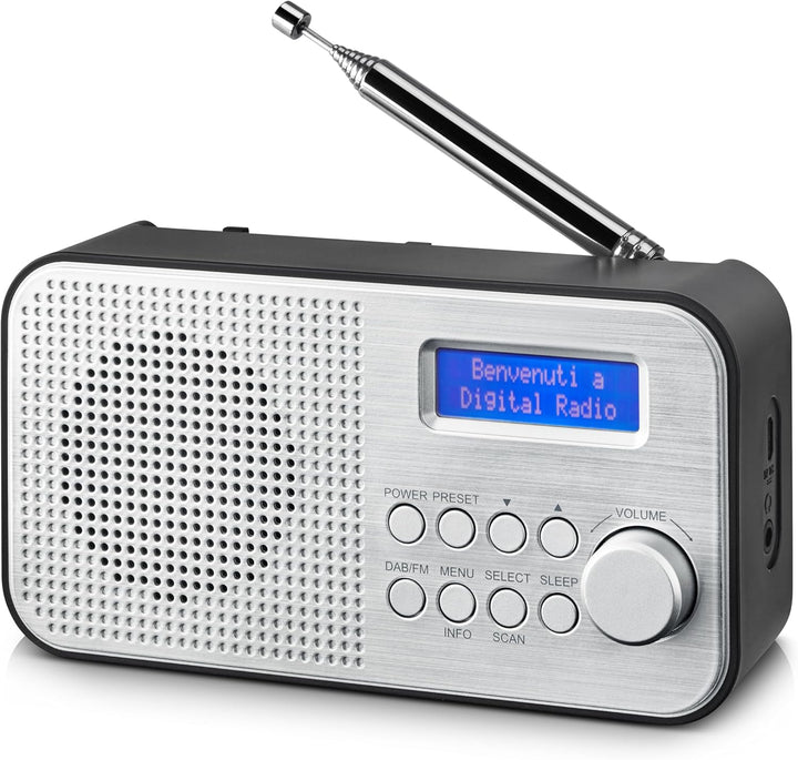 NEWTRO TRAGBARES DAB-Radio MIT INTEGRIERTEM AKKU (DAB/FM-Radio, Lautsprecher, KOPFHÖRERANSCHLUSS, TA