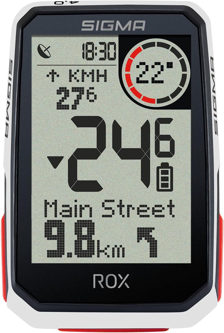 SIGMA Sport ROX 4.0 White| Fahrradcomputer kabellos GPS & Navigation inkl. GPS Halterung | Outdoor G