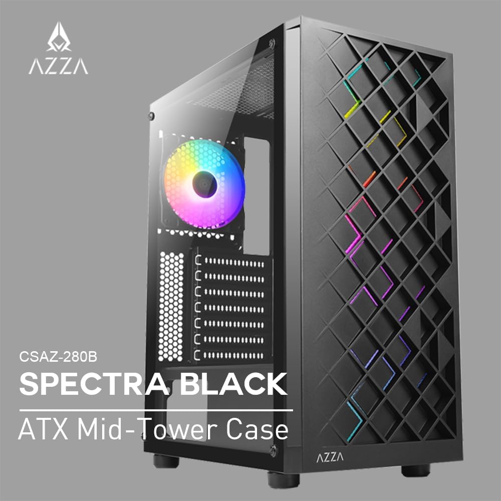 AZZA Spectra 280B Gaming Black, CSAZ-280B Spectra Black