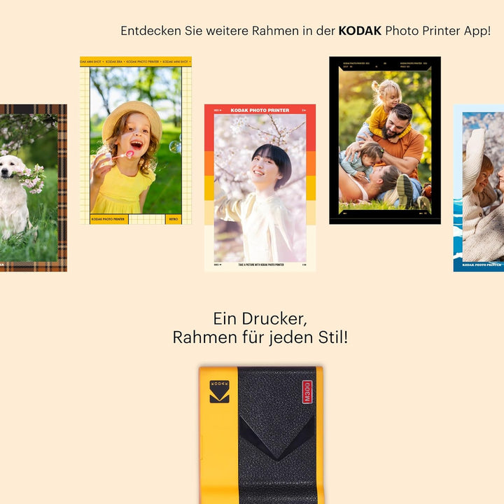 KODAK Fotodrucker Mini 3 ERA Impresora + Pack con 68 Hojas schwarz, Impresora + Pack con 68 Hojas sc