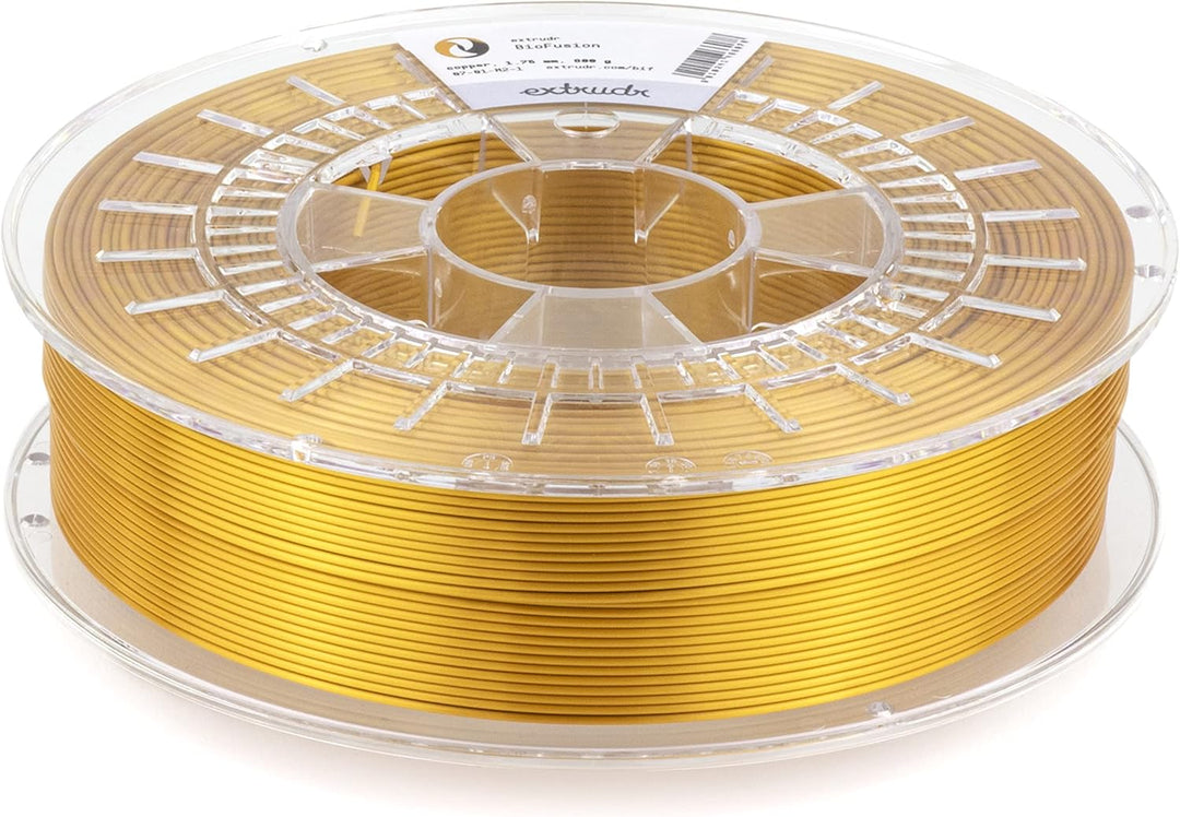 extrudr® BioFusion ø1.75mm (800gr) 'INCA GOLD' - 3D Drucker Filament - Made in Austria, gold