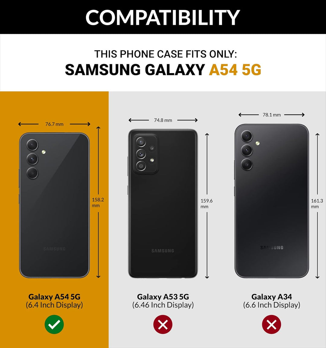 SURAZO Premium Slim Magnet Handyhülle für Samsung Galaxy A54 Hülle Leder – Klappbare Echtleder Schut