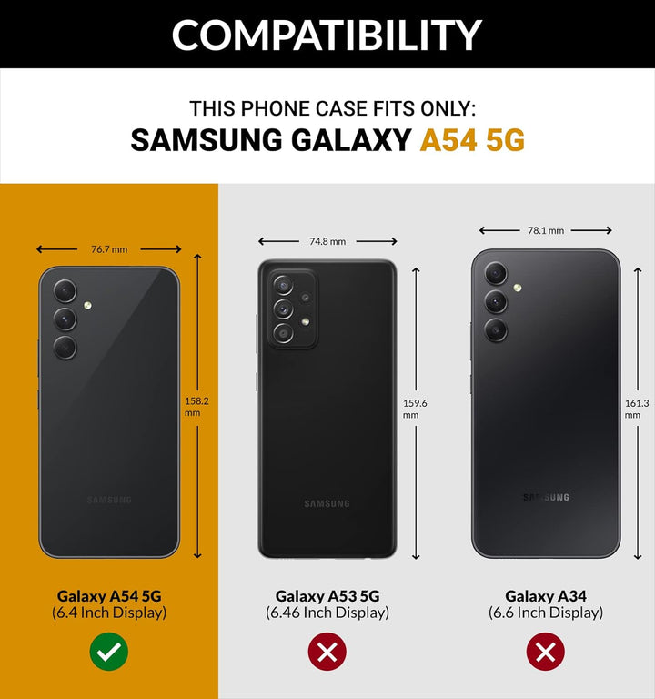 SURAZO Premium Slim Magnet Handyhülle für Samsung Galaxy A54 Hülle Leder – Klappbare Echtleder Schut