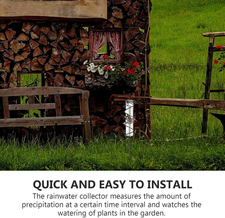 HOMURY Garten Regenmesser Glas Niederschlagsmesser Regenmesswerkzeuge Regenmesser Litermesser Regenm