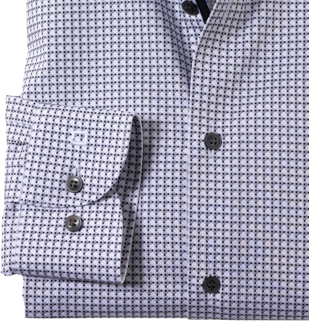 OLYMP Herren Businesshemd Langarm Level Five,Body fit,New York Kent-2 38 Schwarz 68, 38 Schwarz 68