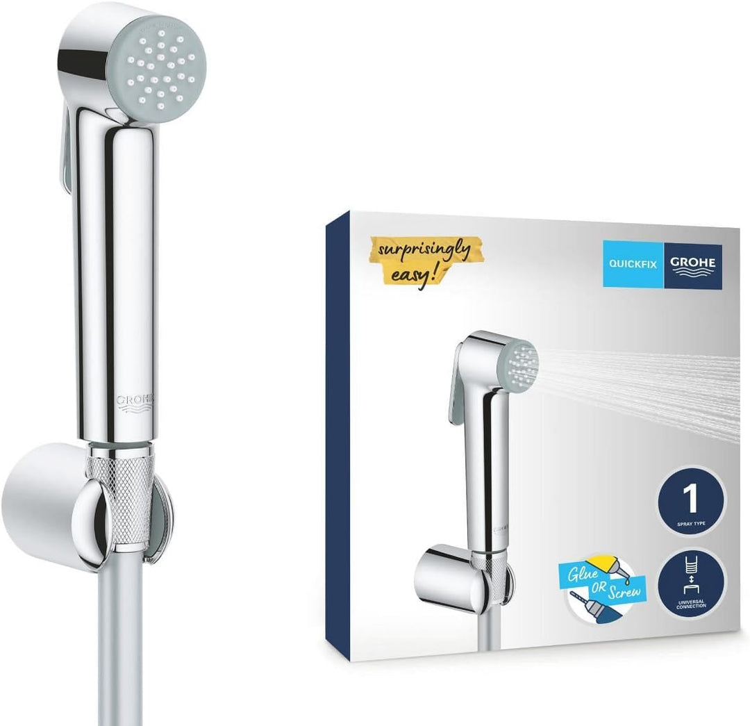 Grohe Vitalio Trigger Spray Wandhalterset 1 Strahlart, chrom, 1 Stück, 26175001 Einzelbett, Einzelbe