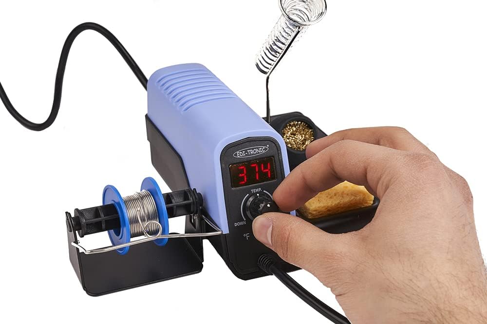 edi-tronic Digitale regelbare Lötstation 480°C 30W Lötkolben Löten Lötzinn Lötschwamm