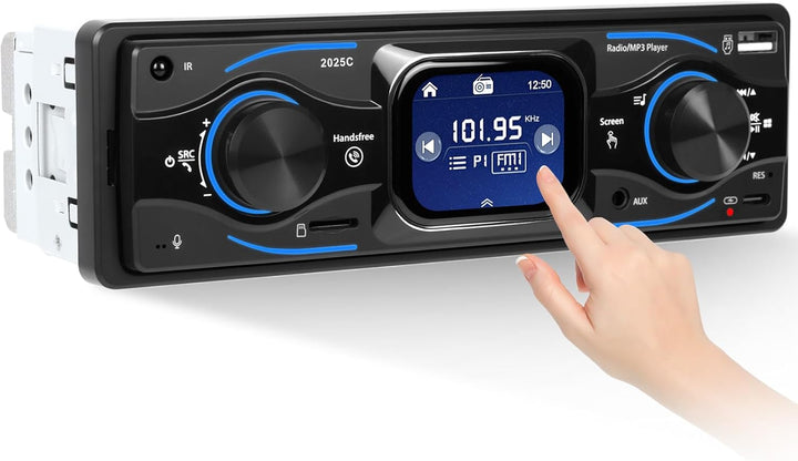 CAMECHO 1 Din 2.17 Zoll Smart Touch HD Bildschirm Auto Autoradio Bluetooth Handsfree Digital Media P