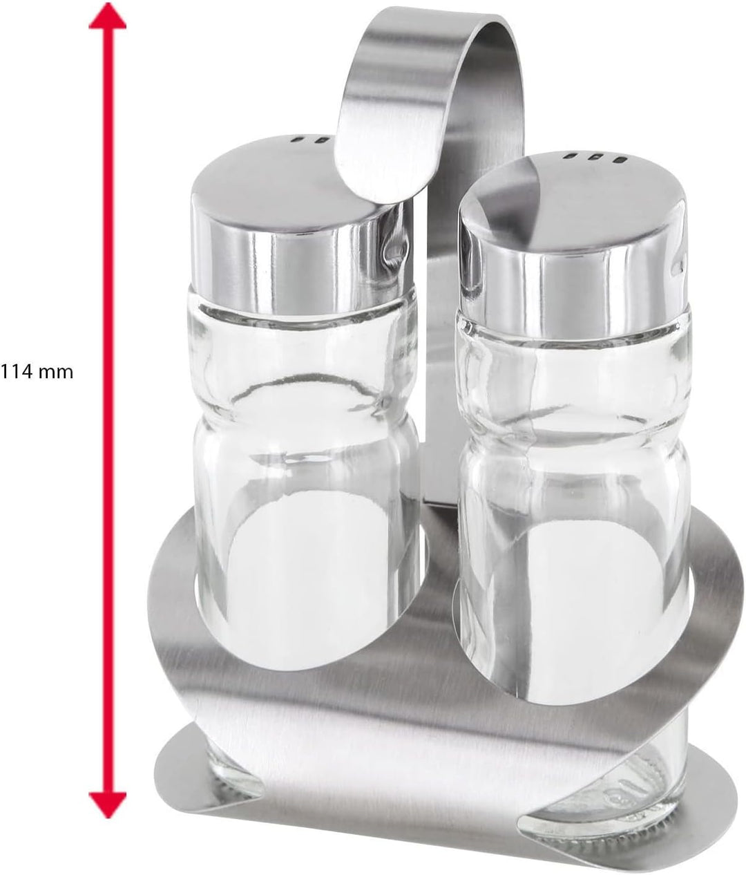Westmark Menage Salz und Pfeffer, 6 Stück, 3-tlg., Fassungsvermögen: je 40 ml, Rostfreier Edelstahl/