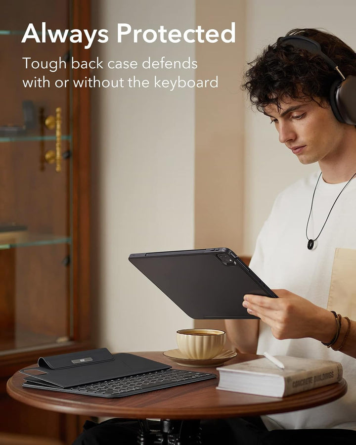 ESR Ascend Tastatur Hülle Lite, iPad kompatibel mit iPad Pro 12.9 2022/2021, magnetische abnehmbare
