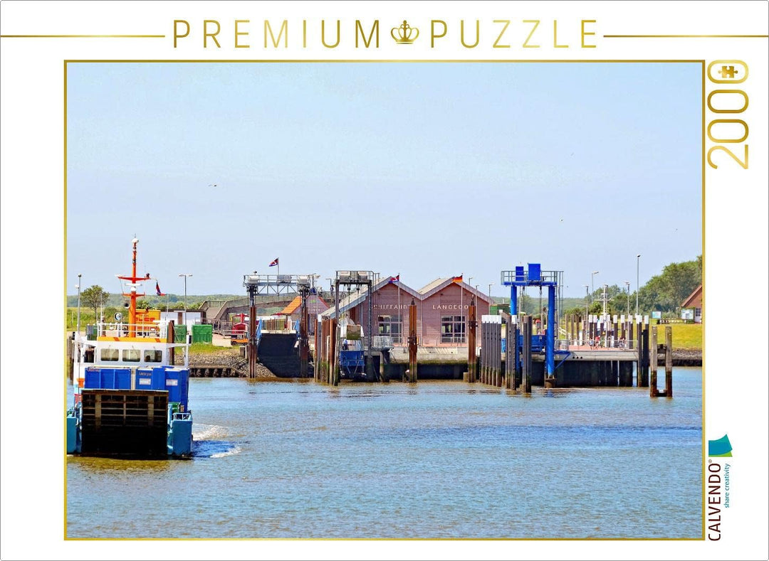 CALVENDO Puzzle Hafen Langeoog 2000 Teile Lege-Grösse 90 x 67 cm Foto-Puzzle Bild von Nina Schwarze,