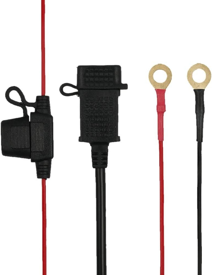 eSynic Motorrad USB Ladegerät Doppelt Steckdose 2.1A/ 1.0A Universal USB Stromversorgung Port fit 12