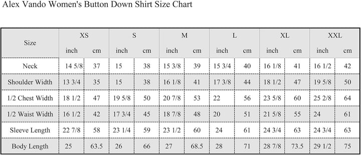 Alex Vando Bluse Damen Langarm Hemd Damen Stretch – Business Button Down Shirts, Bügelfrei Arbeitshe