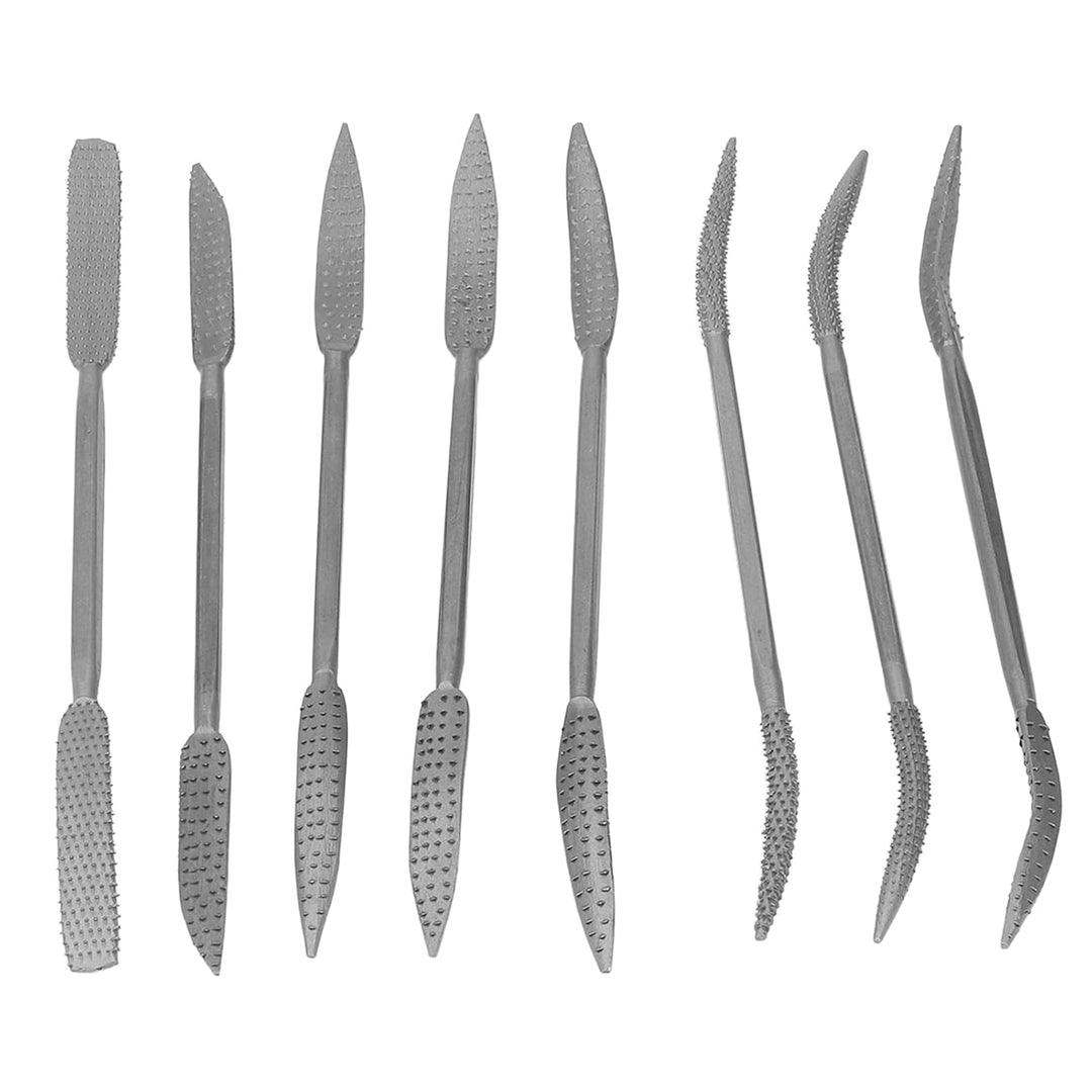 8PCS Holzfeilen und Raspeln, doppelseitiges Riffler-Holzraspel-Feilen-Set Riffler-Feilen-Set Holzfei