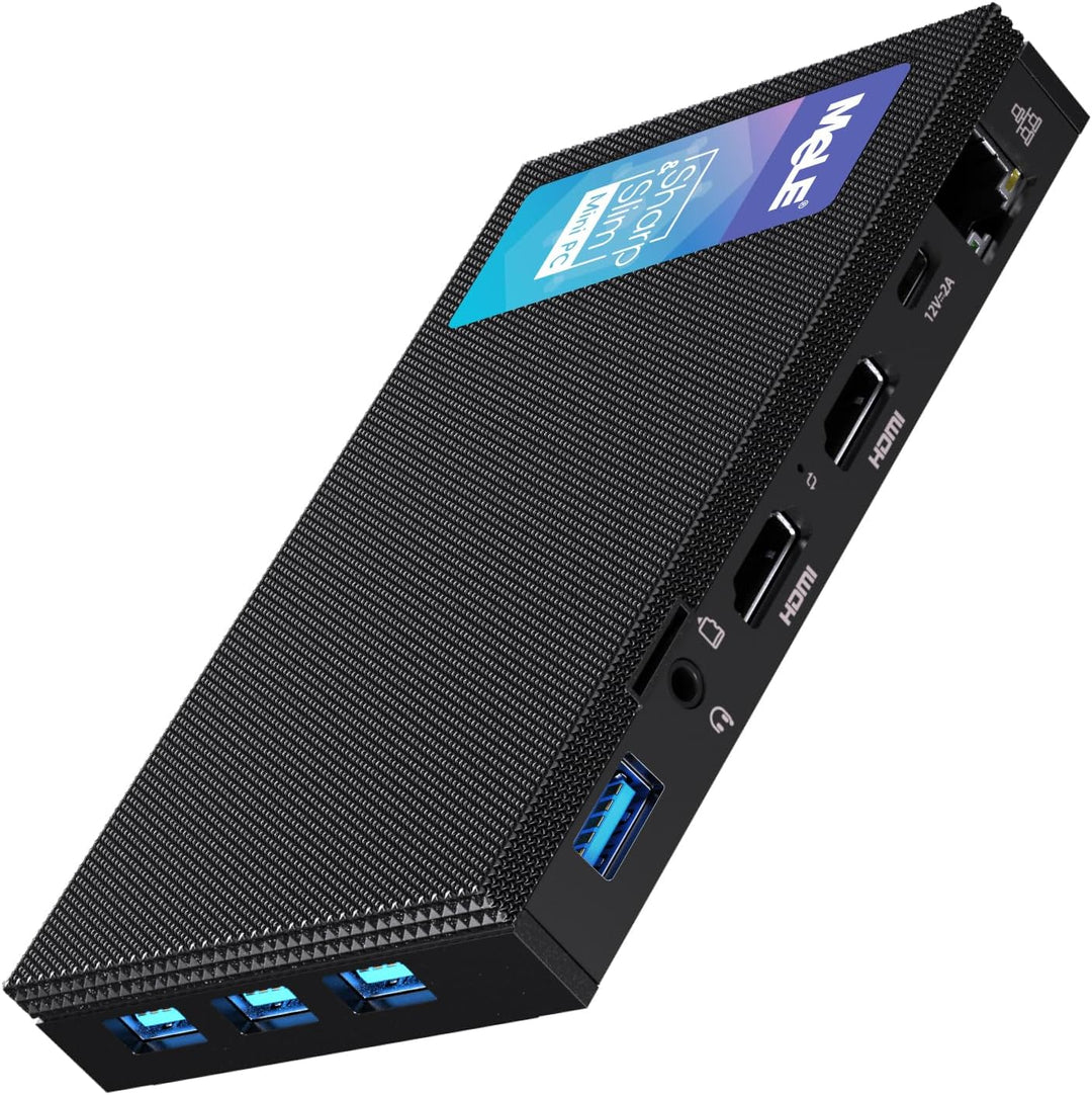 MeLE Mini PC, Quieter3Q Celeron N5105 8GB 256GB Windows 11 Pro Micro Computer Lüfterlose Kleine Desk