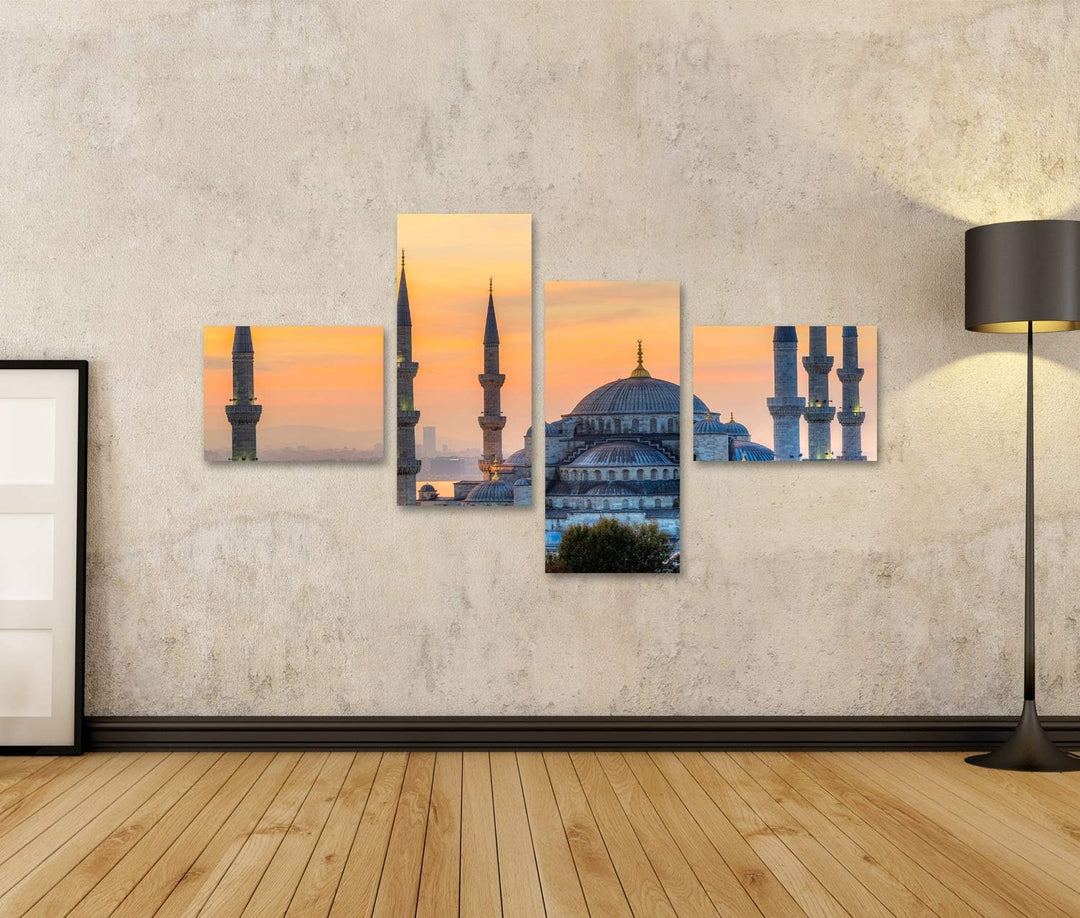 islandburner Bild auf Leinwand Die Blaue Moschee Sultanahmet Camii Istanbul Türkei Bilder Wandbilder