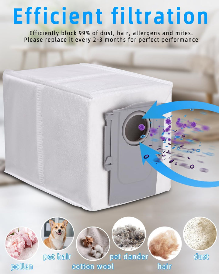 20 Stück Staubbeutel Zubehörset für Roborock Q Revo/Qrevo Pro/Qrevo MaxV/Qrevo S/Qrevo master Robote