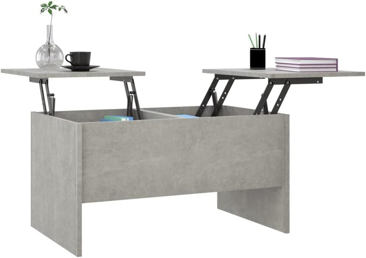 FIRBNUS 80x50x42,5 cm Couchtisch Höhenverstellbar Kleiner Beistelltisch Wohnzimmertisch Stilvollen K