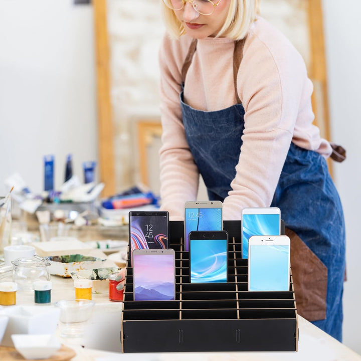 TOPBATHY Handy-Aufbewahrungsbox 30-Fächer- -Handy-Desktop-Organizer Telefonmanagement-Aufbewahrung M