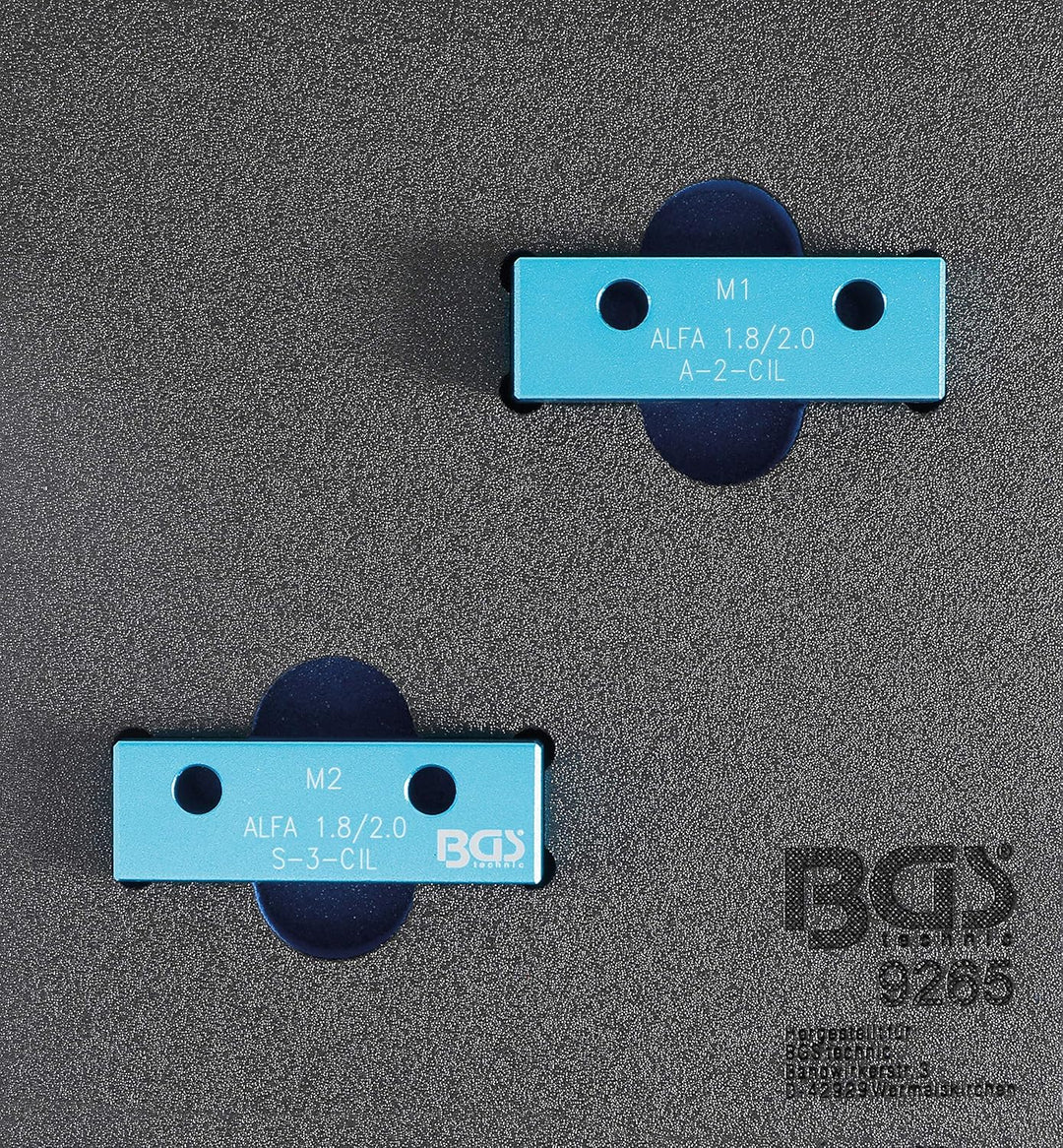 BGS 9265 | Werkstattwageneinlage 1/6: Nockenwellen-Arretierwerkzeug-Satz | für Alfa Romeo 1.8l / 2.0