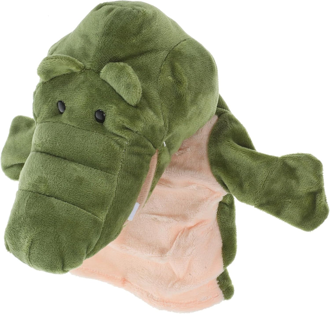 Alipis Krokodil-Handpuppen Ausgestopfte Krokodil-Handschuhe Geschichtenerzählpuppe Plüsch-Drachen Os