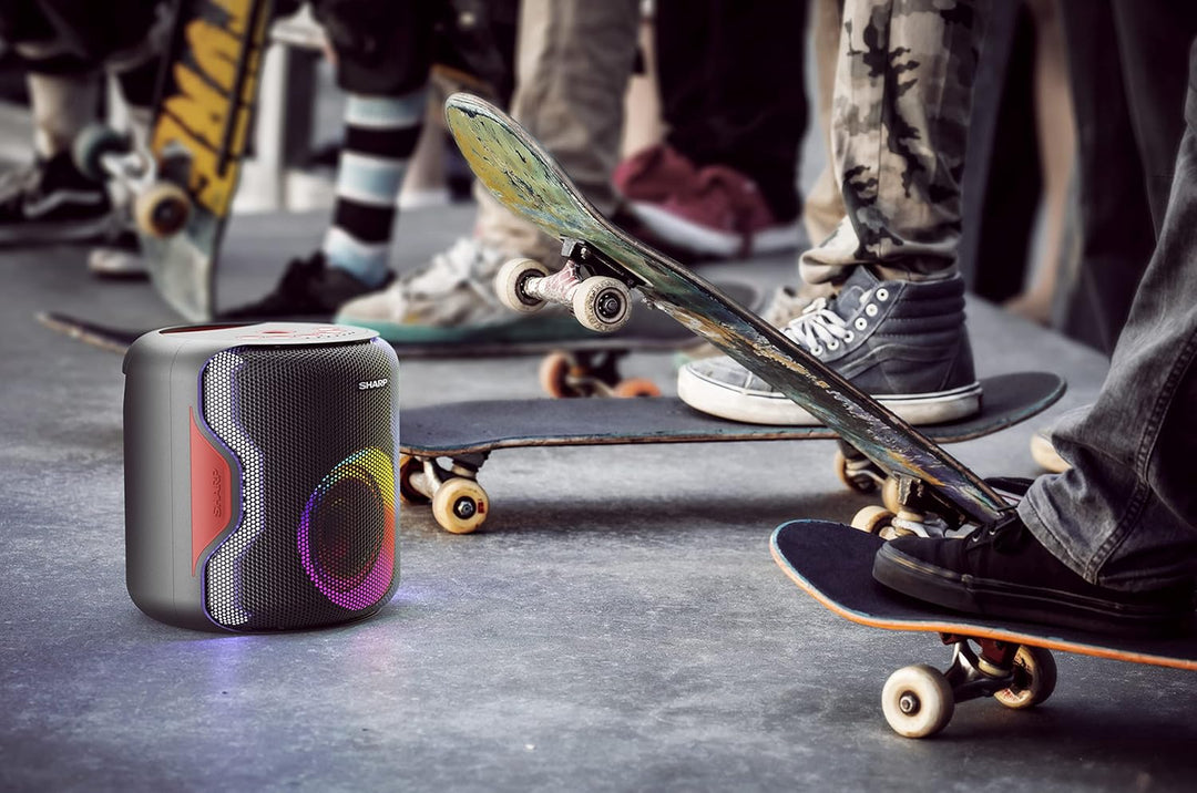 SHARP PS-921 (BK) Partylautsprecher, 14 Stunden Wiedergabezeit, Bluetooth, TWS: Koppeln eines weiter
