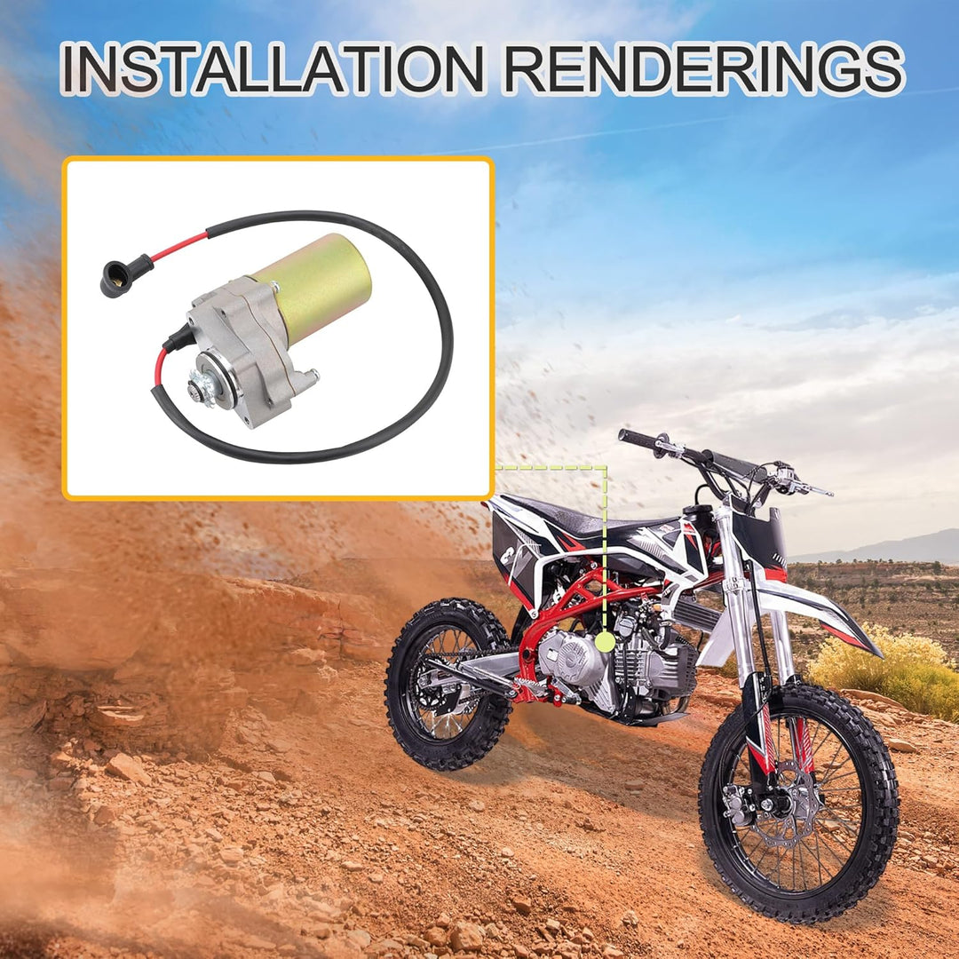 GOOFIT Elektrisch Starter Anlasser Motor(unterliegend) Ersatz für 50cc 70cc 90cc 110cc 125cc Under H