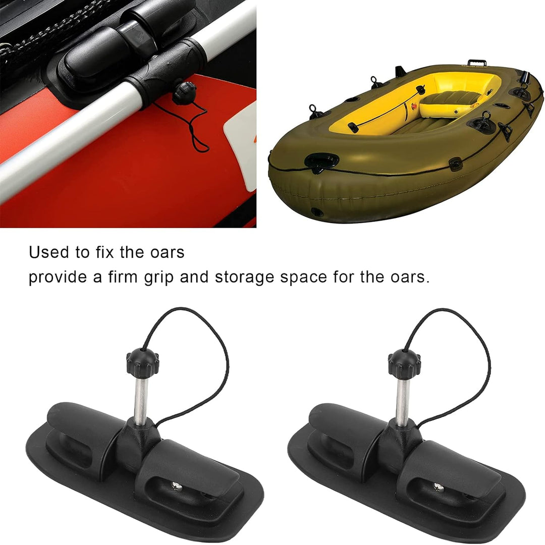 Aramox 1 Paar Ruderhalter Paddle Keeper Lock Support Schwarz Universal für Schlauchboot Kajak Kanu B
