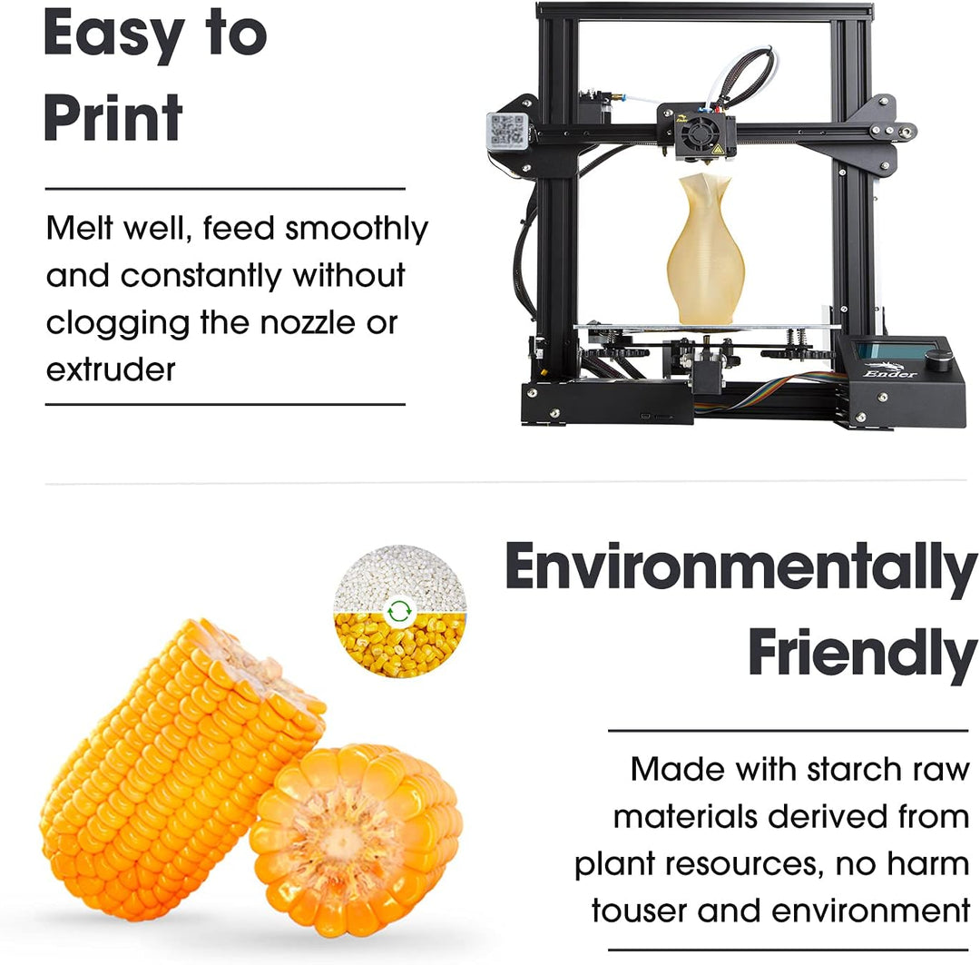 eSUN PLA+ Filament 1.75mm, 3D Drucker Filament PLA Plus, Massgenauigkeit +/- 0.03mm, 3kg Spule (6.6