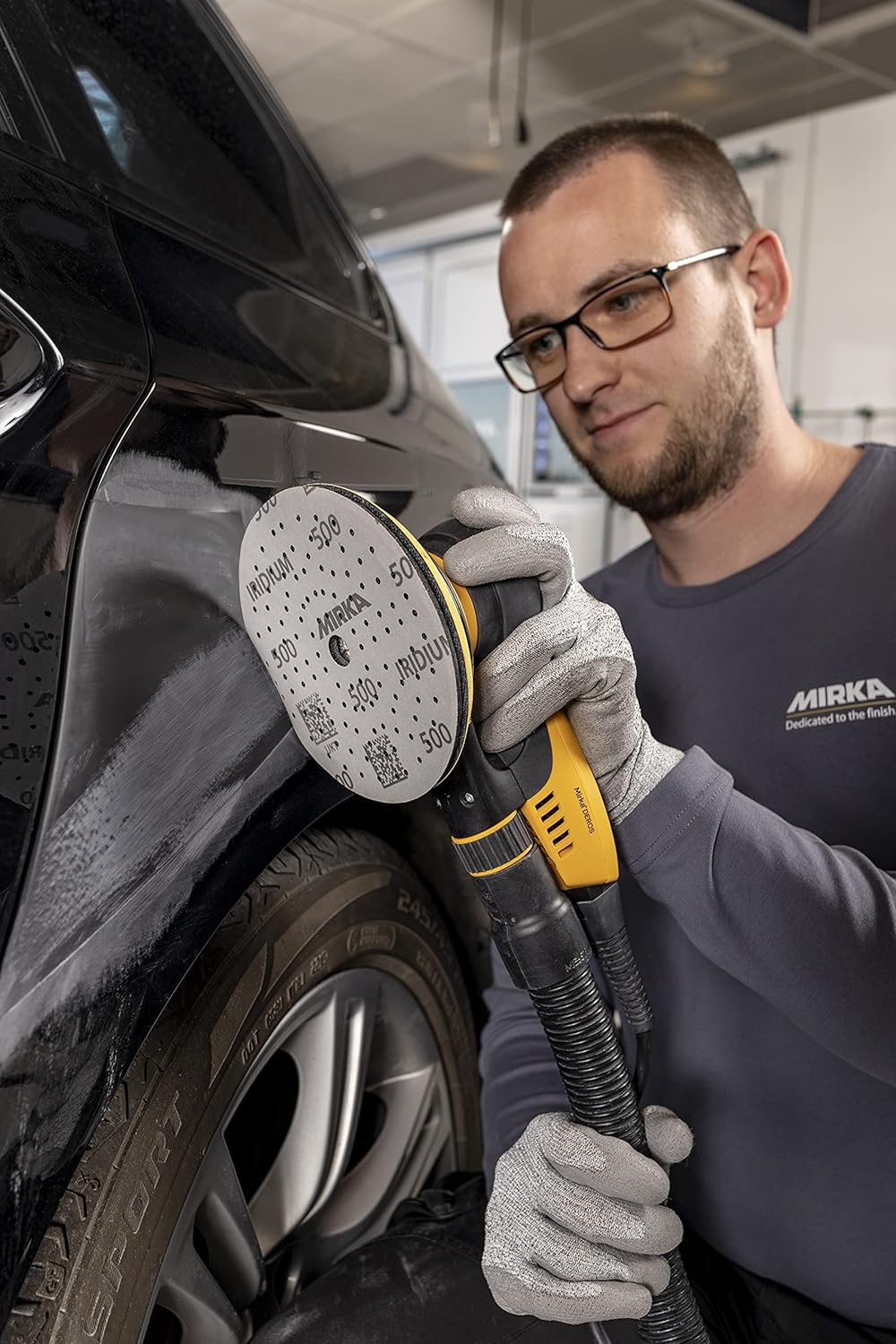 100x MIRKA Haftschleifscheibe IRIDIUM Grip 121L 150mm K.500 f.HO/Metall/Lack/Ku. Korn P500, Korn P50