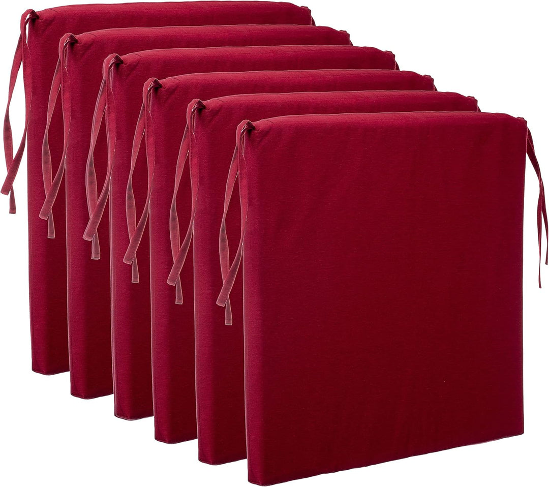 Brandsseller Sitzkissen Stuhlkissen Sitzauflage Stuhlauflage - Uni Farben mit 4 Kordelbändern für si