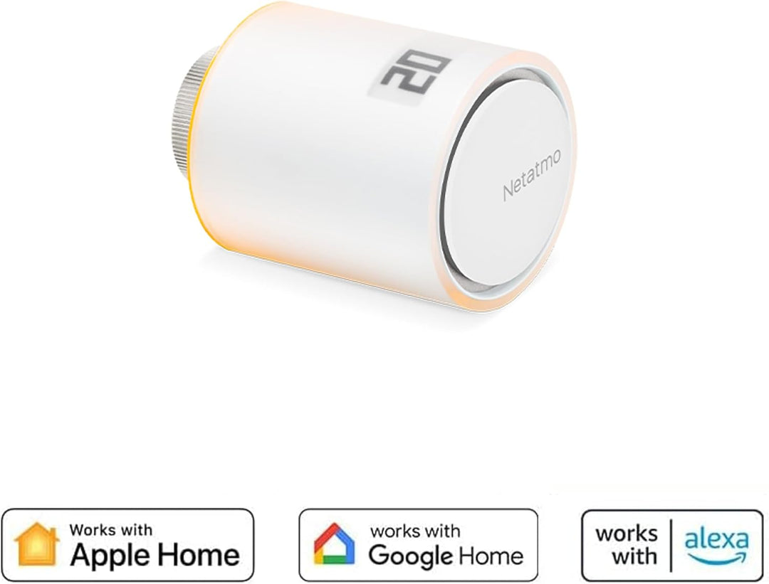 Netatmo Smartes Heizkörperthermostat Starterpaket Wlan, Zusatzmodul, NAV-DE, Heizkörperthermostat