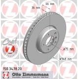 ZIMMERMANN Bremsscheiben, COAT Z, 150.3478.20 (2 Stàƒ ¼ck)