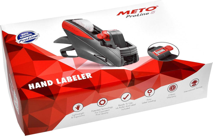 Original Meto ProLine S, Profi Preisauszeichner Set 9505477 (1-zeilig, 10-stellig für 26 x 12 mm Eti