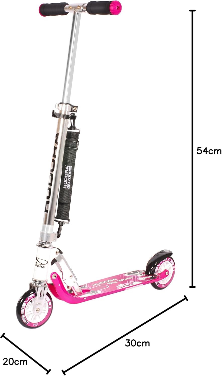 HUDORA BigWheel 125 Scooter - Sicherer & hochwertiger Aluminium-Roller für Kinder - Höhenverstellbar