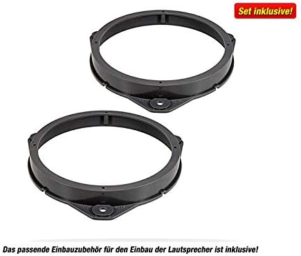MEDIADOX Front/Heck 16,5cm/10cm Auto Lautsprecher/Boxen/Speaker Komplett-Set von Hifonics kompatibel