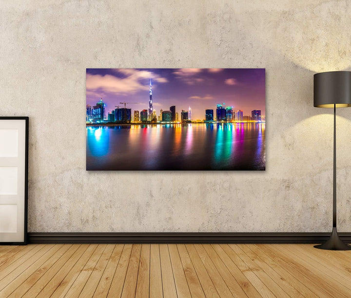islandburner Bild auf Leinwand Dubai Skyline Abenddämmerung Uae Bilder Wandbilder Poster Leinwand 10