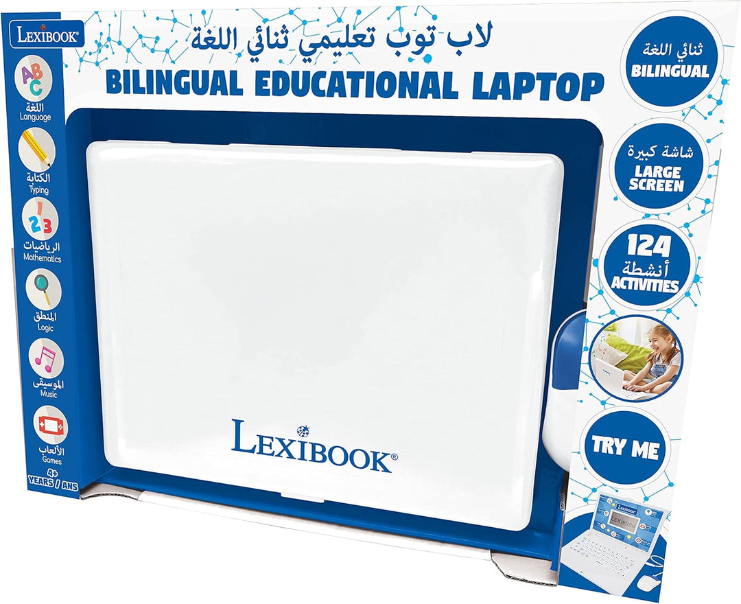 LEXIBOOK JC598i13 Mouse Pädagogischer und zweisprachiger Laptop Arabisch/Englisch-Spielzeug für Kind