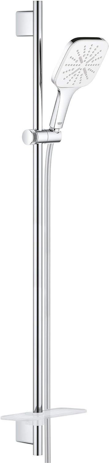 GROHE Rainshower 130 SmartActive Cube | Brausestangenset 3 Strahlarten | Moon White | 26587LS0