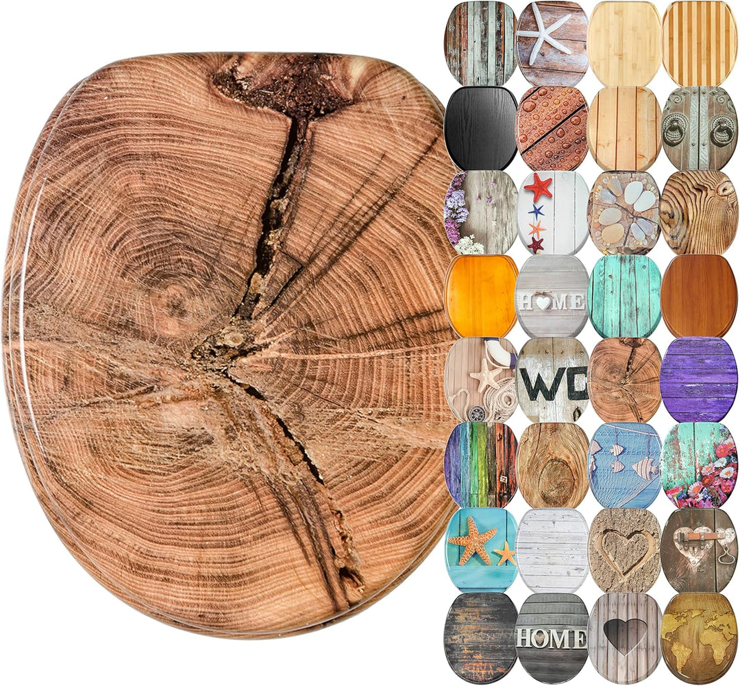 Sanilo WC Sitz mit Absenkautomatik, viele schöne Holz Toilettendeckel zur Auswahl, hochwertige und s