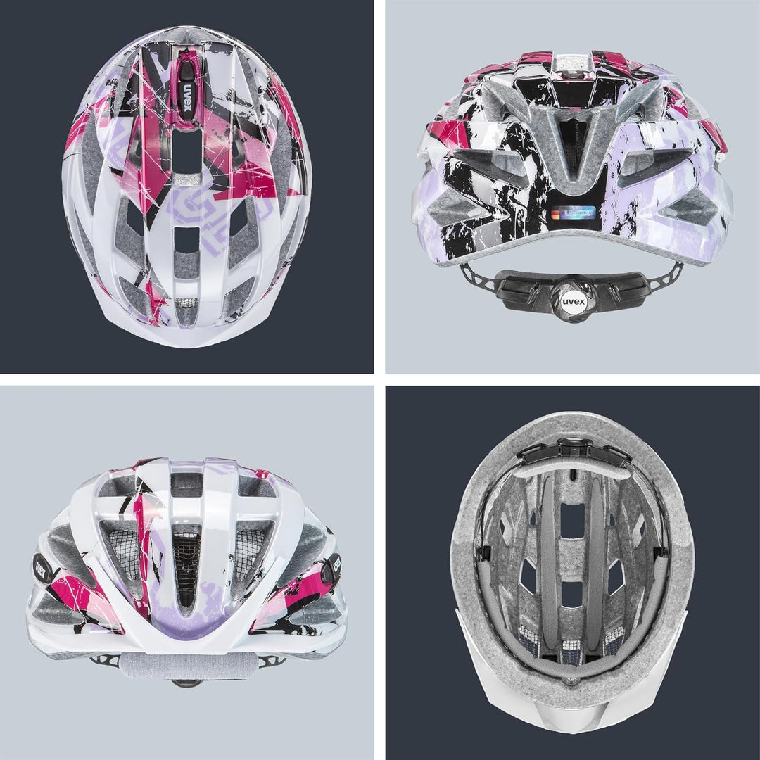 uvex Unisex – Erwachsene air Wing Fahrradhelm, White-pink, 56-60 cm Single, Single