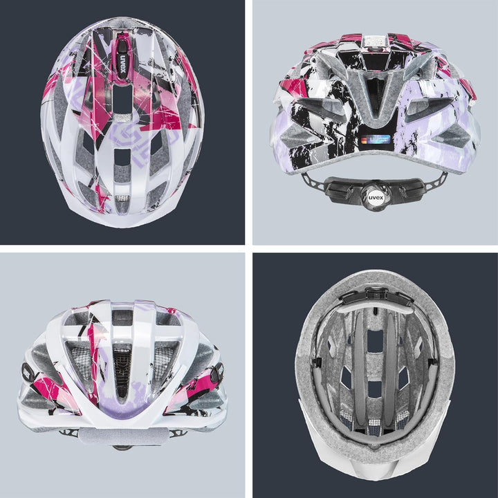 uvex Unisex – Erwachsene air Wing Fahrradhelm, White-pink, 56-60 cm Single, Single