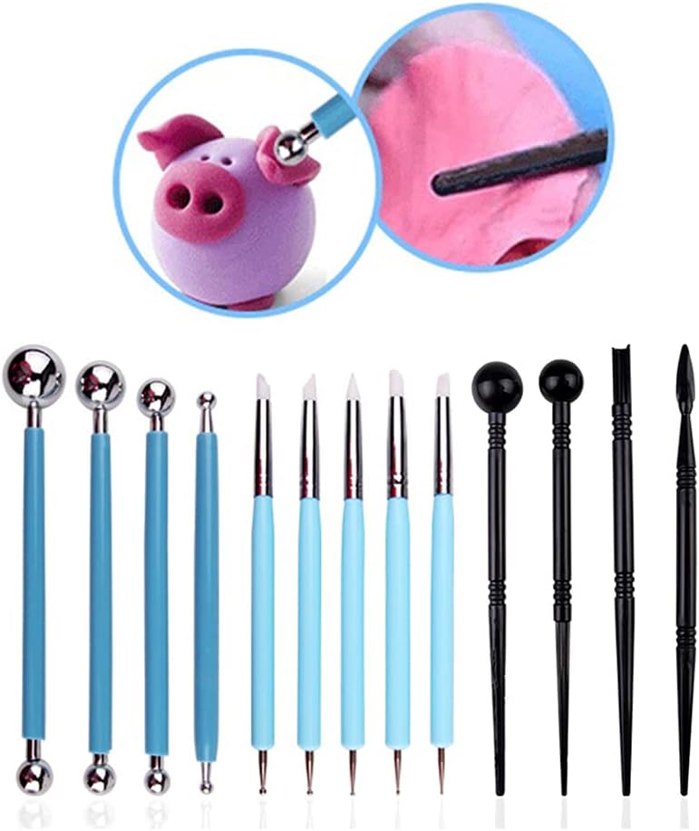 Secwell 58 Stück Polymer Clay Tools Modellierwerkzeug Set Sculpting Werkzeug Kit für DIY-Tonkeramikh
