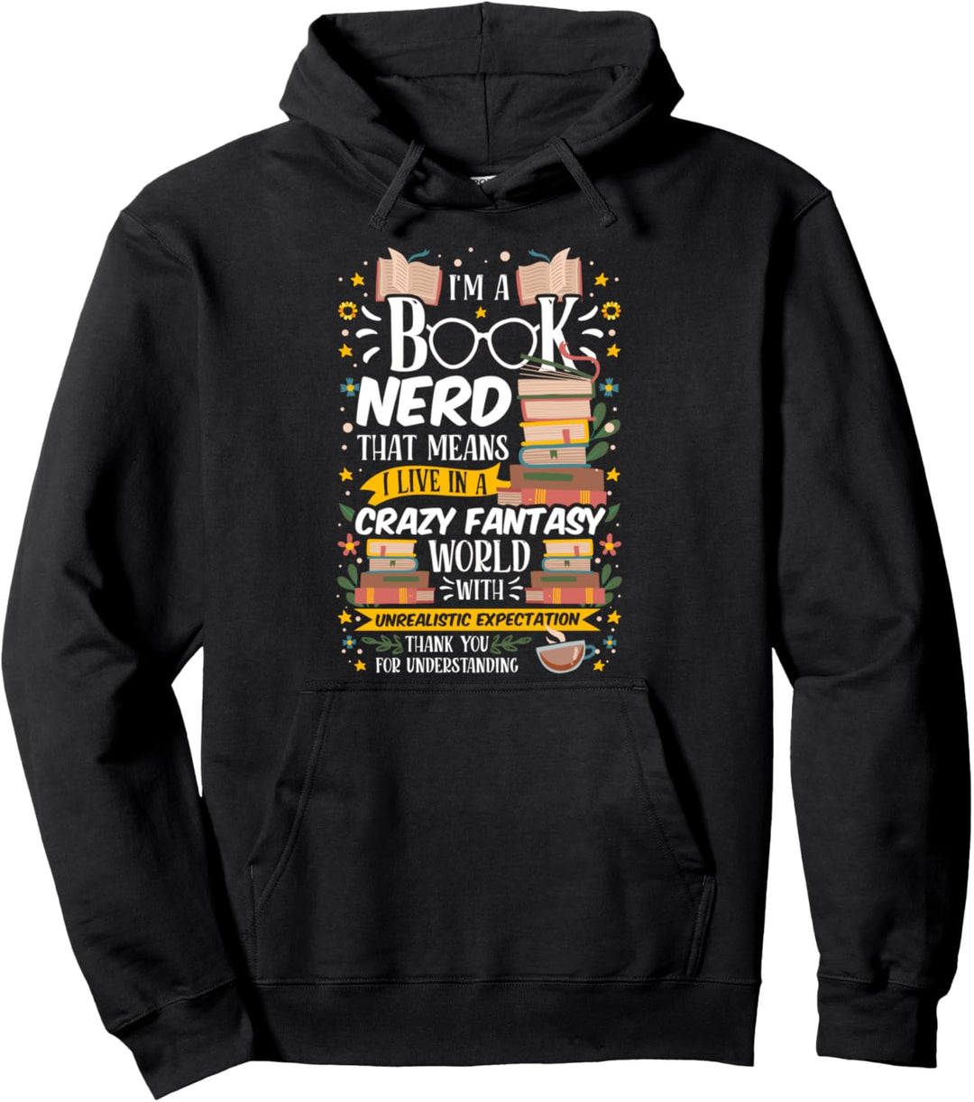 Buch Nerd Bücher Leser Schreiber Student Lehrer Lesen Autor Pullover Hoodie