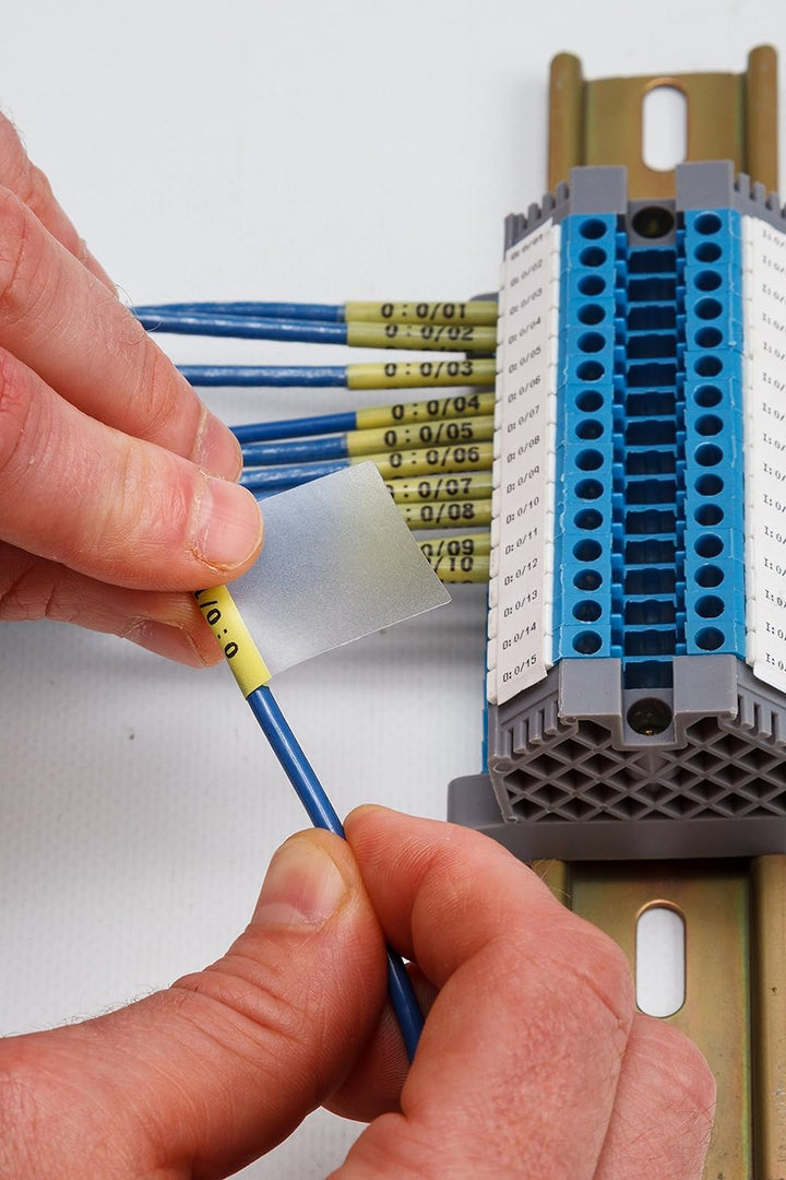 Brady, M21-1500-427, Vinyl selbstlaminierend, Schwarz auf WeissTransparent, 38,1mm x 4,26m, max. Kab