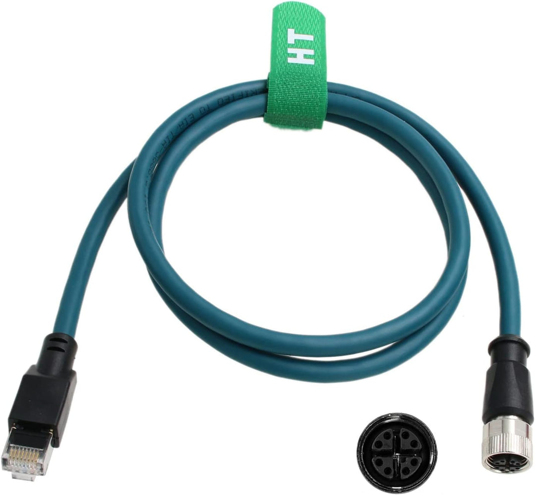 HangTon Ethernet Kabel M12 X-codiert 8 Pin Buchse auf RJ45 Cat7e Patch Cord für Industrielle Automat