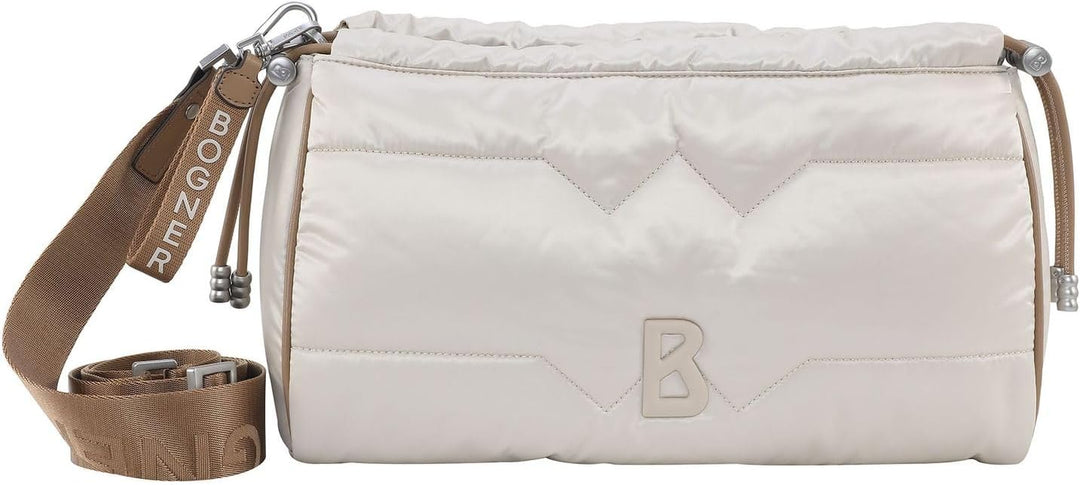 Bogner Damen Outdoor-Schultertasche Schwarz Einheitsgrösse mit Kordelzug und Polyester-Leder-Mix