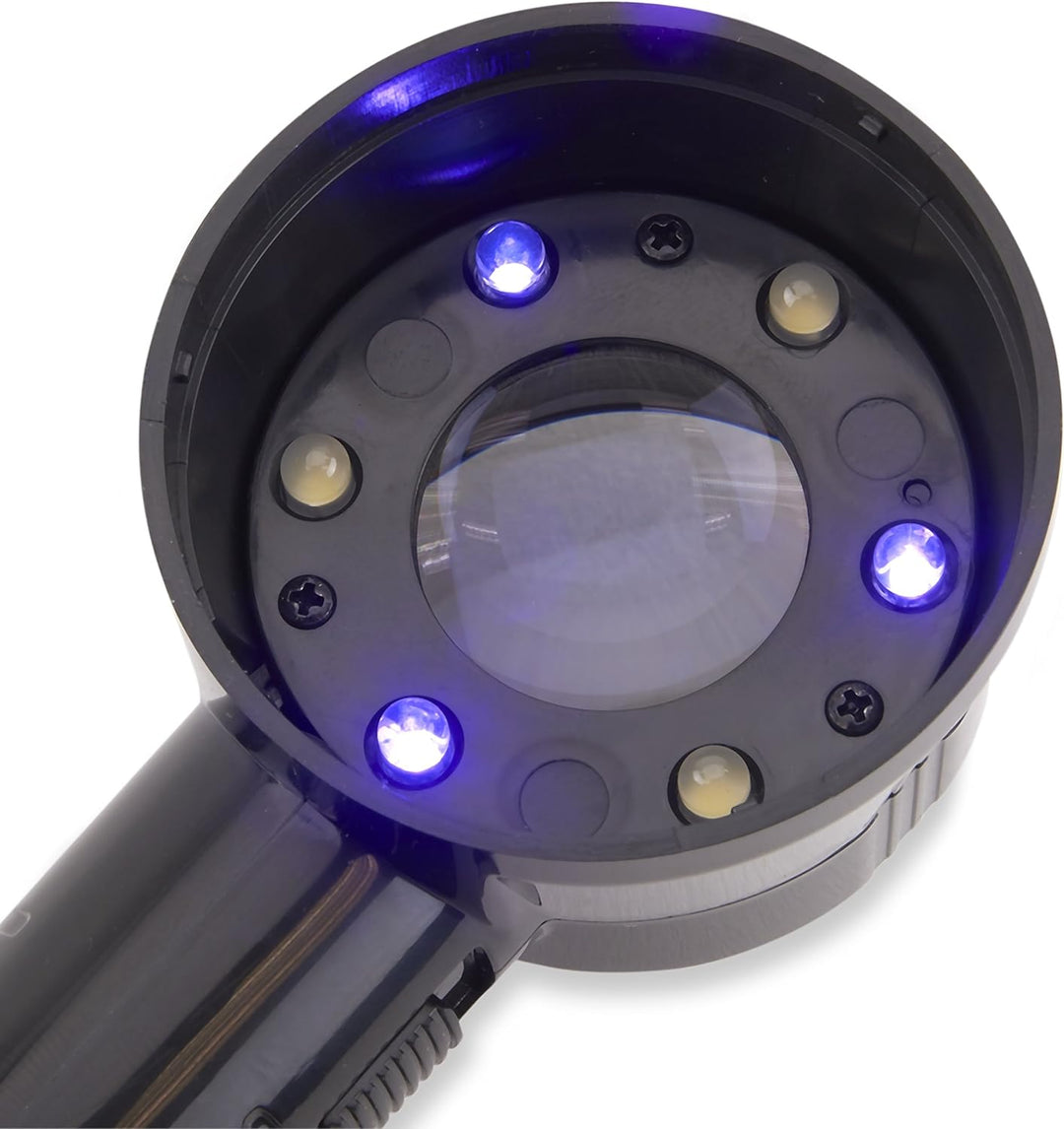 Carson CP-45 MeasureLoupe 11,5x Messlupe mit LED, UV-Licht und Messskala Single, Single