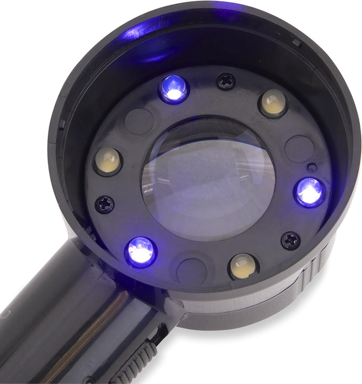 Carson CP-45 MeasureLoupe 11,5x Messlupe mit LED, UV-Licht und Messskala Single, Single