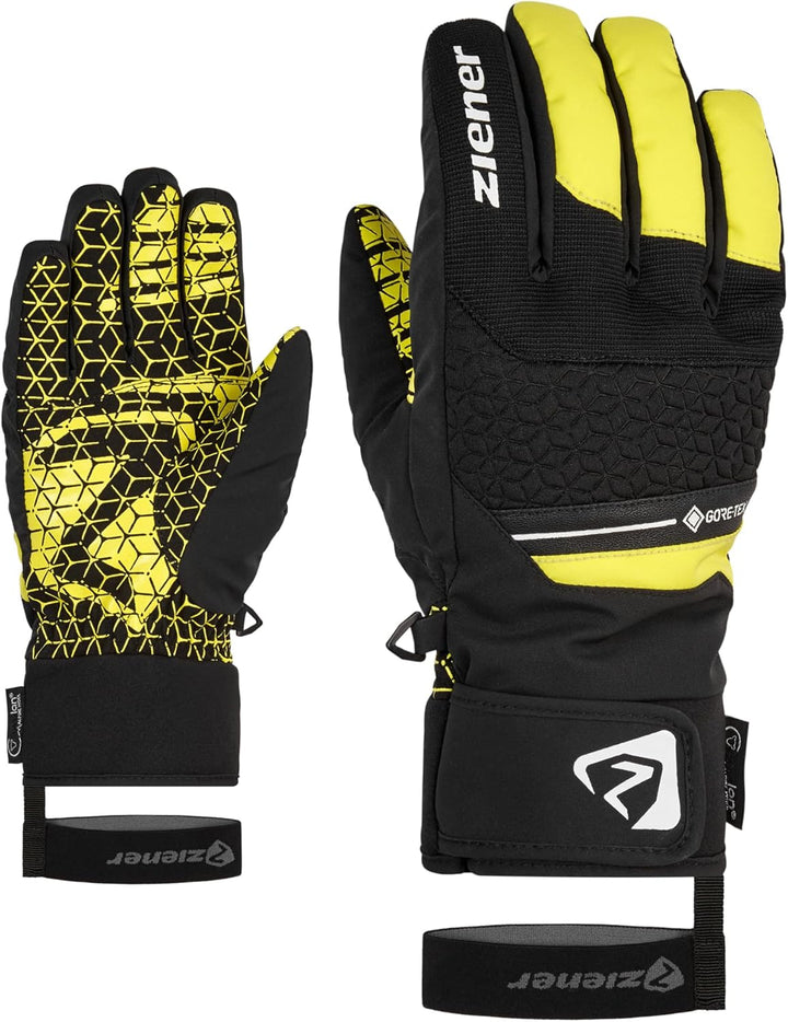 Ziener Herren Granit Ski-Handschuhe/Wintersport | wasserdicht, Gore-Tex, Alpine Wool 10.5 bitter lem